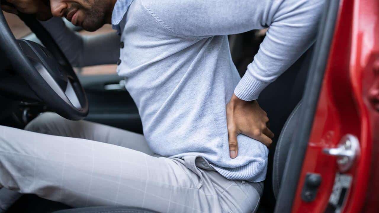 A Man Got Back Injury After a Car Accident